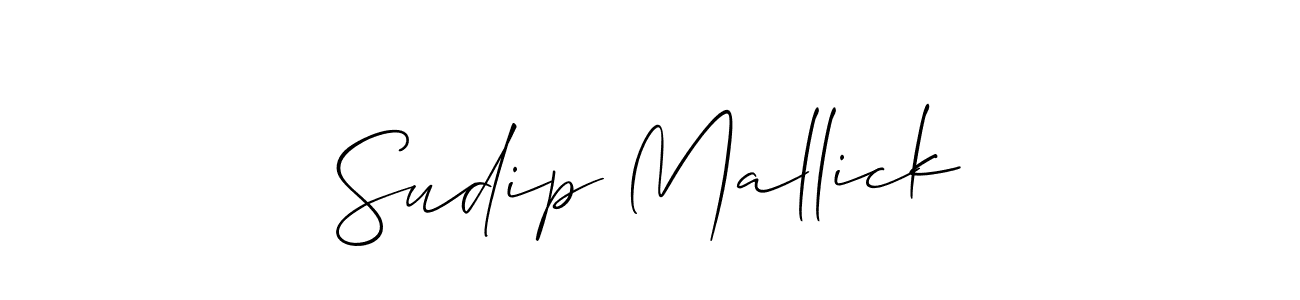 The best way (Allison_Script) to make a short signature is to pick only two or three words in your name. The name Sudip Mallick include a total of six letters. For converting this name. Sudip Mallick signature style 2 images and pictures png