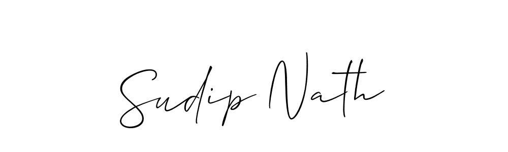 How to make Sudip Nath signature? Allison_Script is a professional autograph style. Create handwritten signature for Sudip Nath name. Sudip Nath signature style 2 images and pictures png