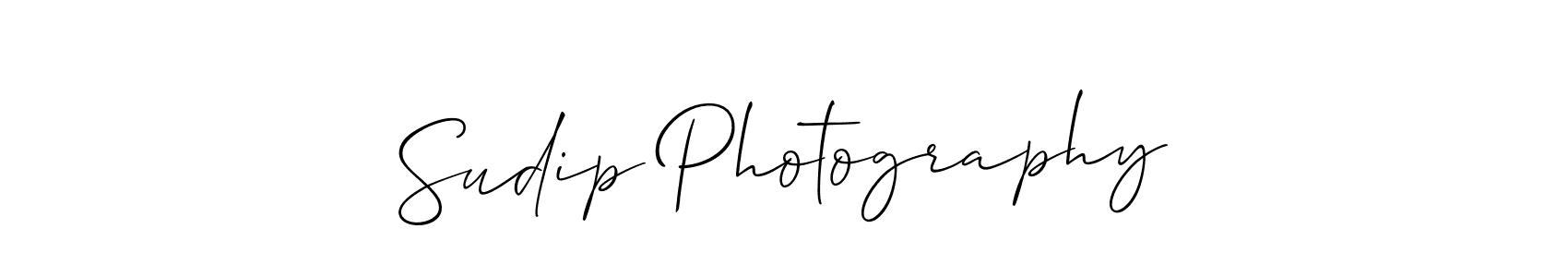 Sudip Photography stylish signature style. Best Handwritten Sign (Allison_Script) for my name. Handwritten Signature Collection Ideas for my name Sudip Photography. Sudip Photography signature style 2 images and pictures png