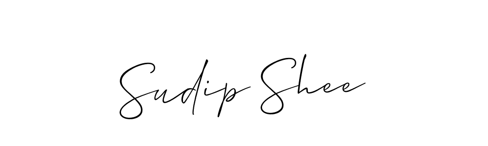 How to make Sudip Shee signature? Allison_Script is a professional autograph style. Create handwritten signature for Sudip Shee name. Sudip Shee signature style 2 images and pictures png