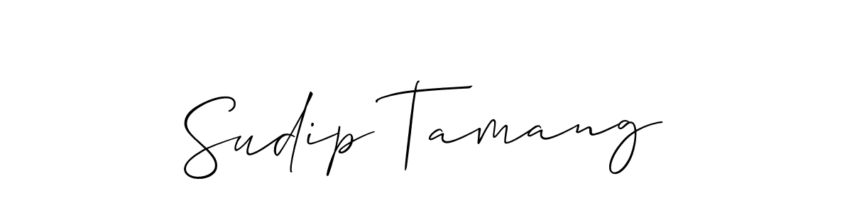 How to make Sudip Tamang name signature. Use Allison_Script style for creating short signs online. This is the latest handwritten sign. Sudip Tamang signature style 2 images and pictures png