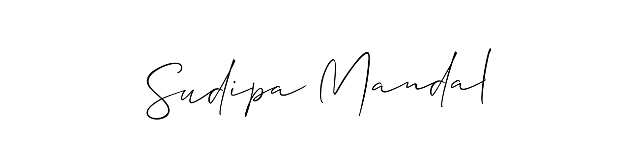 The best way (Allison_Script) to make a short signature is to pick only two or three words in your name. The name Sudipa Mandal include a total of six letters. For converting this name. Sudipa Mandal signature style 2 images and pictures png