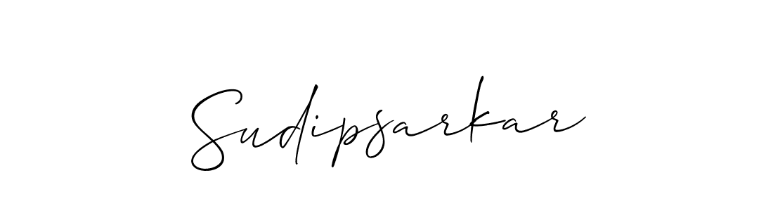 How to make Sudipsarkar signature? Allison_Script is a professional autograph style. Create handwritten signature for Sudipsarkar name. Sudipsarkar signature style 2 images and pictures png