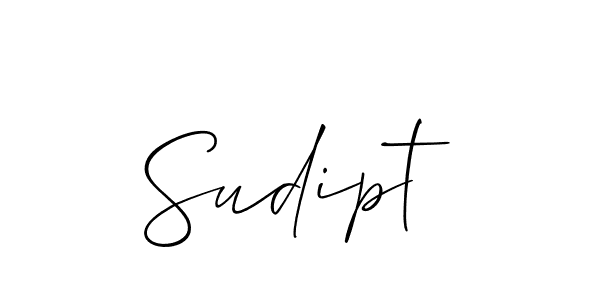 Sudipt stylish signature style. Best Handwritten Sign (Allison_Script) for my name. Handwritten Signature Collection Ideas for my name Sudipt. Sudipt signature style 2 images and pictures png