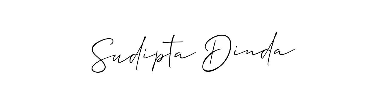 How to make Sudipta Dinda name signature. Use Allison_Script style for creating short signs online. This is the latest handwritten sign. Sudipta Dinda signature style 2 images and pictures png