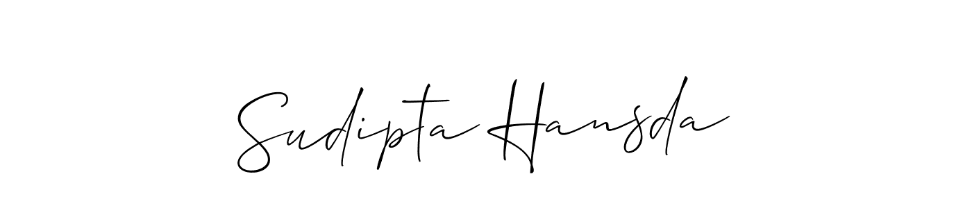 Also we have Sudipta Hansda name is the best signature style. Create professional handwritten signature collection using Allison_Script autograph style. Sudipta Hansda signature style 2 images and pictures png