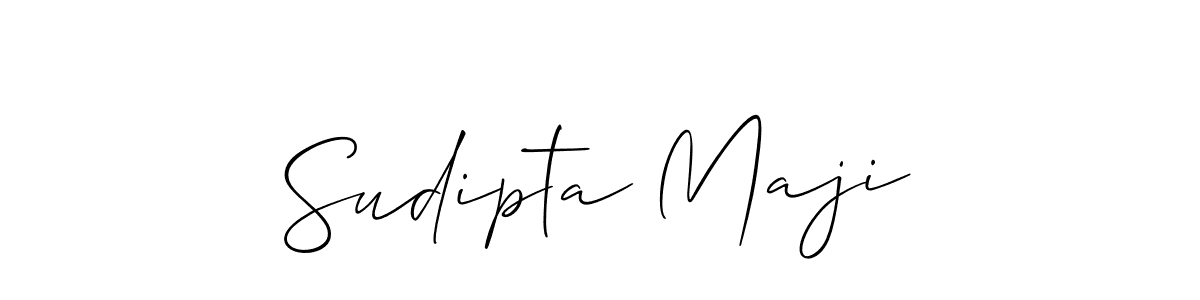 How to make Sudipta Maji signature? Allison_Script is a professional autograph style. Create handwritten signature for Sudipta Maji name. Sudipta Maji signature style 2 images and pictures png