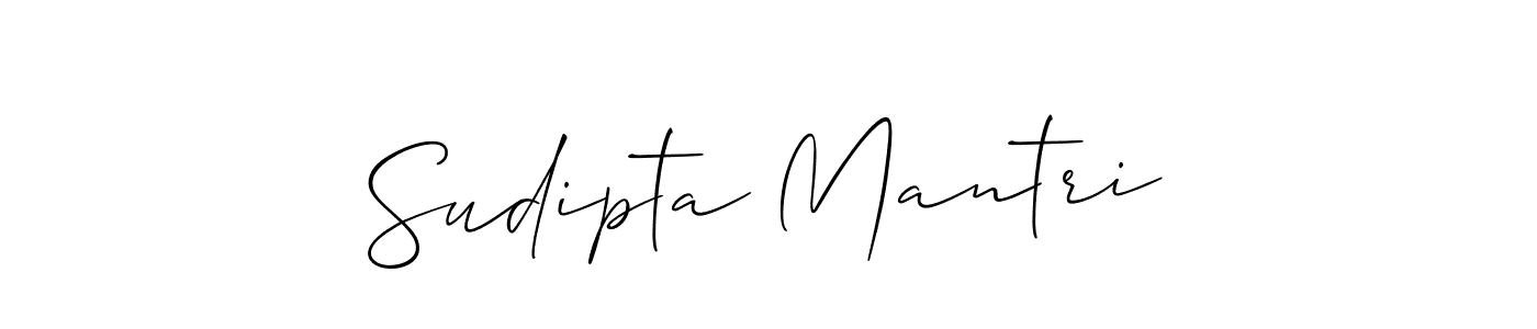 Use a signature maker to create a handwritten signature online. With this signature software, you can design (Allison_Script) your own signature for name Sudipta Mantri. Sudipta Mantri signature style 2 images and pictures png