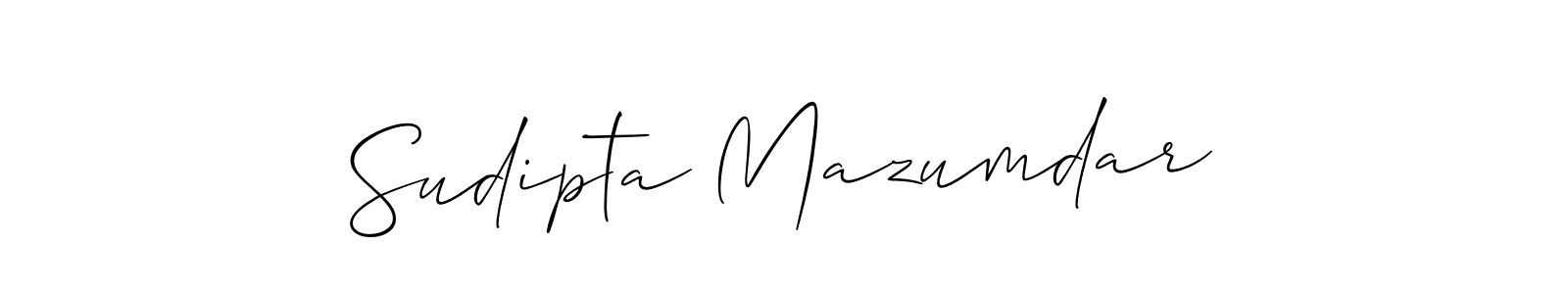 How to make Sudipta Mazumdar name signature. Use Allison_Script style for creating short signs online. This is the latest handwritten sign. Sudipta Mazumdar signature style 2 images and pictures png