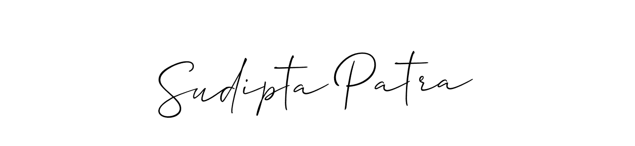 Use a signature maker to create a handwritten signature online. With this signature software, you can design (Allison_Script) your own signature for name Sudipta Patra. Sudipta Patra signature style 2 images and pictures png