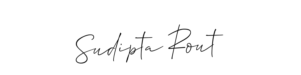 How to make Sudipta Rout name signature. Use Allison_Script style for creating short signs online. This is the latest handwritten sign. Sudipta Rout signature style 2 images and pictures png