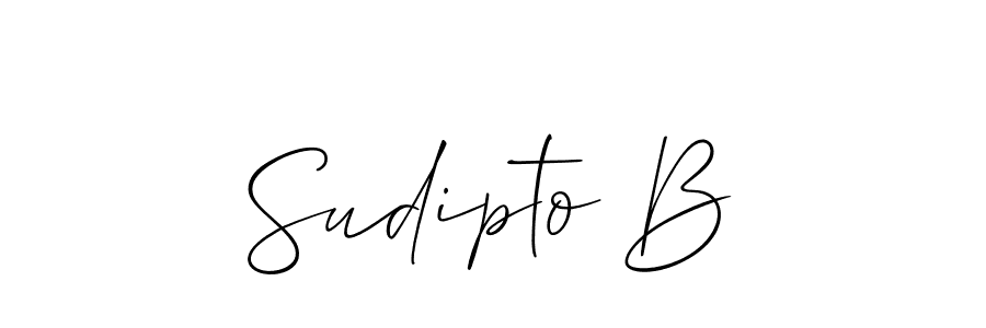 Once you've used our free online signature maker to create your best signature Allison_Script style, it's time to enjoy all of the benefits that Sudipto B name signing documents. Sudipto B signature style 2 images and pictures png