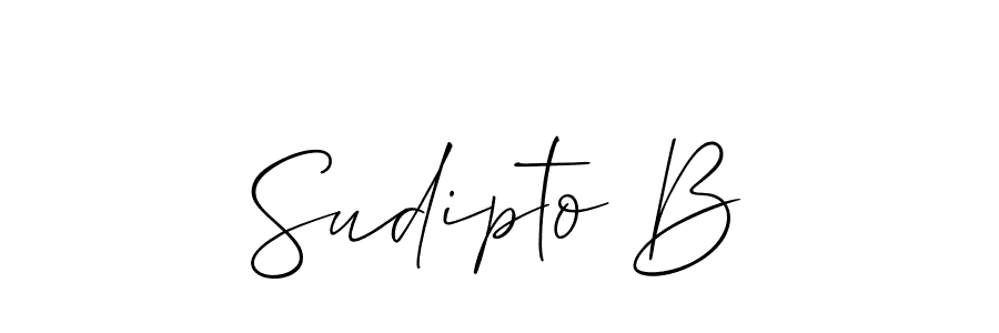 Make a short Sudipto B signature style. Manage your documents anywhere anytime using Allison_Script. Create and add eSignatures, submit forms, share and send files easily. Sudipto B signature style 2 images and pictures png