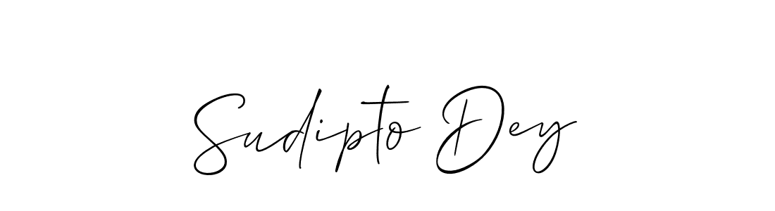 The best way (Allison_Script) to make a short signature is to pick only two or three words in your name. The name Sudipto Dey include a total of six letters. For converting this name. Sudipto Dey signature style 2 images and pictures png