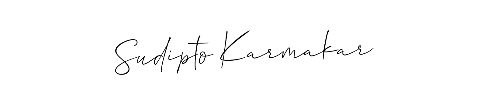 It looks lik you need a new signature style for name Sudipto Karmakar. Design unique handwritten (Allison_Script) signature with our free signature maker in just a few clicks. Sudipto Karmakar signature style 2 images and pictures png