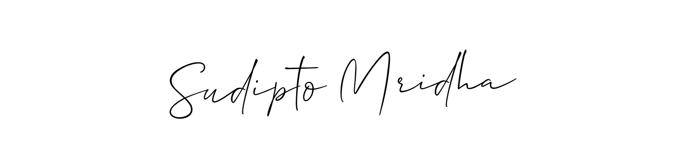 Design your own signature with our free online signature maker. With this signature software, you can create a handwritten (Allison_Script) signature for name Sudipto Mridha. Sudipto Mridha signature style 2 images and pictures png