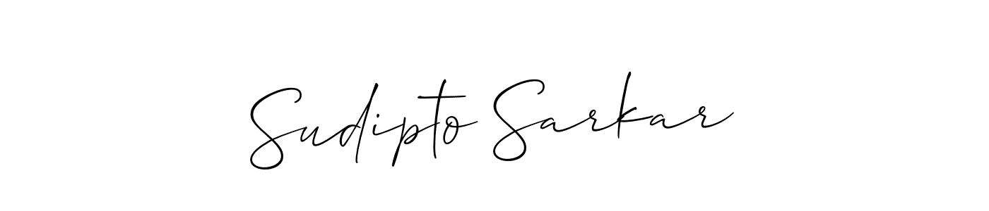 Create a beautiful signature design for name Sudipto Sarkar. With this signature (Allison_Script) fonts, you can make a handwritten signature for free. Sudipto Sarkar signature style 2 images and pictures png