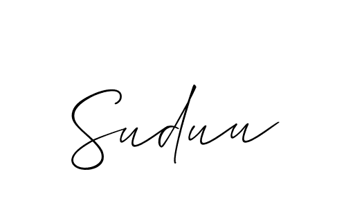 Create a beautiful signature design for name Suduu. With this signature (Allison_Script) fonts, you can make a handwritten signature for free. Suduu signature style 2 images and pictures png