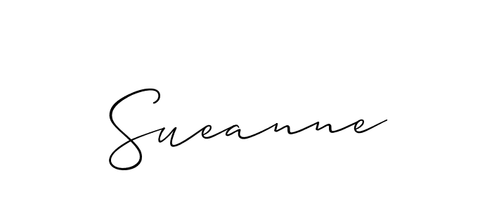 Create a beautiful signature design for name Sueanne. With this signature (Allison_Script) fonts, you can make a handwritten signature for free. Sueanne signature style 2 images and pictures png