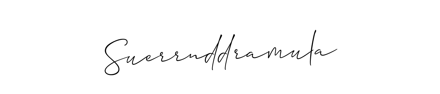 The best way (Allison_Script) to make a short signature is to pick only two or three words in your name. The name Suerrnddramula include a total of six letters. For converting this name. Suerrnddramula signature style 2 images and pictures png