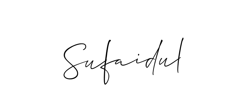 How to make Sufaidul signature? Allison_Script is a professional autograph style. Create handwritten signature for Sufaidul name. Sufaidul signature style 2 images and pictures png