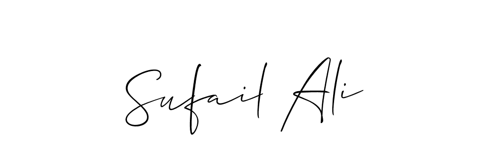 if you are searching for the best signature style for your name Sufail Ali. so please give up your signature search. here we have designed multiple signature styles  using Allison_Script. Sufail Ali signature style 2 images and pictures png