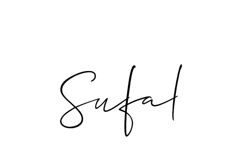 Design your own signature with our free online signature maker. With this signature software, you can create a handwritten (Allison_Script) signature for name Sufal. Sufal signature style 2 images and pictures png