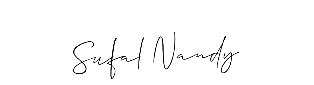 Also we have Sufal Nandy name is the best signature style. Create professional handwritten signature collection using Allison_Script autograph style. Sufal Nandy signature style 2 images and pictures png