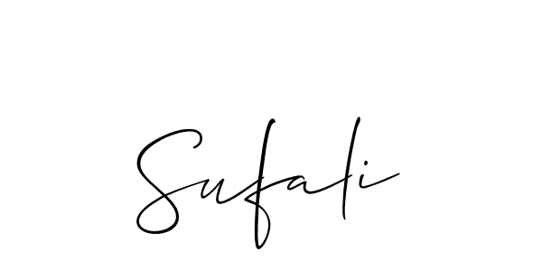 Also You can easily find your signature by using the search form. We will create Sufali name handwritten signature images for you free of cost using Allison_Script sign style. Sufali signature style 2 images and pictures png
