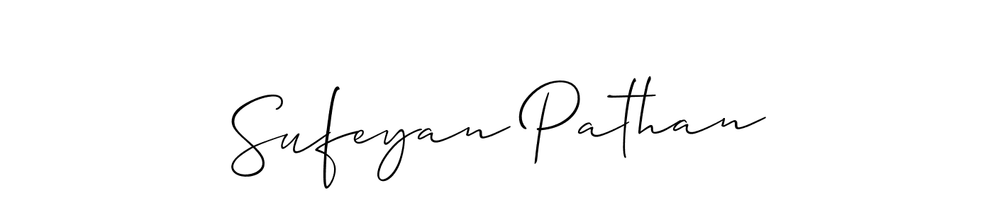 Sufeyan Pathan stylish signature style. Best Handwritten Sign (Allison_Script) for my name. Handwritten Signature Collection Ideas for my name Sufeyan Pathan. Sufeyan Pathan signature style 2 images and pictures png