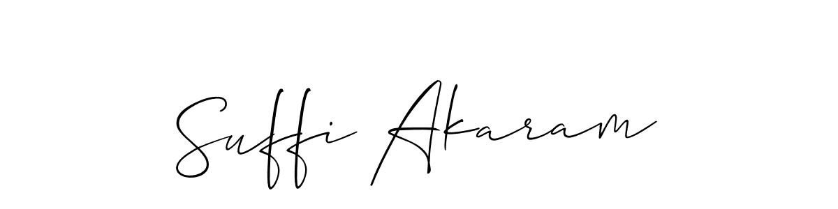 You should practise on your own different ways (Allison_Script) to write your name (Suffi Akaram) in signature. don't let someone else do it for you. Suffi Akaram signature style 2 images and pictures png