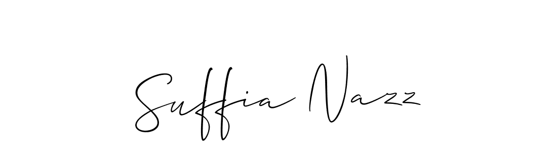 Suffia Nazz stylish signature style. Best Handwritten Sign (Allison_Script) for my name. Handwritten Signature Collection Ideas for my name Suffia Nazz. Suffia Nazz signature style 2 images and pictures png
