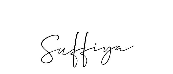 Allison_Script is a professional signature style that is perfect for those who want to add a touch of class to their signature. It is also a great choice for those who want to make their signature more unique. Get Suffiya name to fancy signature for free. Suffiya signature style 2 images and pictures png