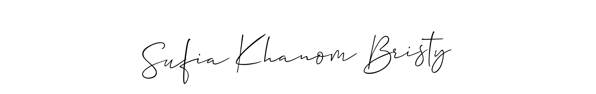 How to Draw Sufia Khanom Bristy signature style? Allison_Script is a latest design signature styles for name Sufia Khanom Bristy. Sufia Khanom Bristy signature style 2 images and pictures png