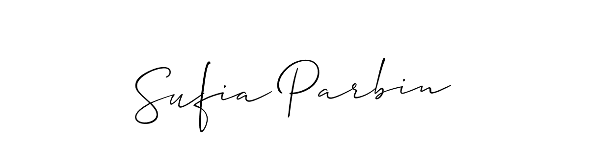 Also we have Sufia Parbin name is the best signature style. Create professional handwritten signature collection using Allison_Script autograph style. Sufia Parbin signature style 2 images and pictures png