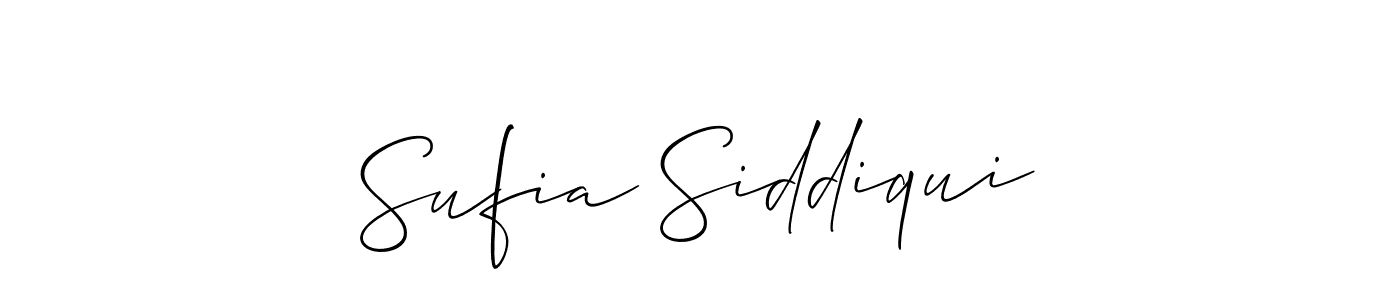 How to make Sufia Siddiqui signature? Allison_Script is a professional autograph style. Create handwritten signature for Sufia Siddiqui name. Sufia Siddiqui signature style 2 images and pictures png