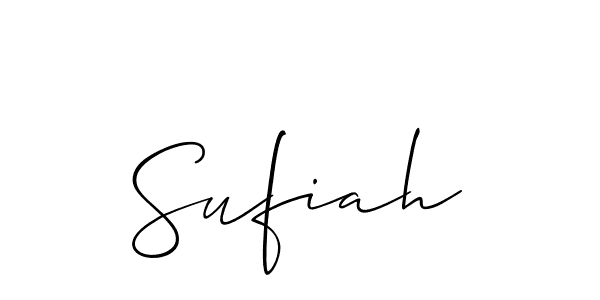 Also we have Sufiah name is the best signature style. Create professional handwritten signature collection using Allison_Script autograph style. Sufiah signature style 2 images and pictures png