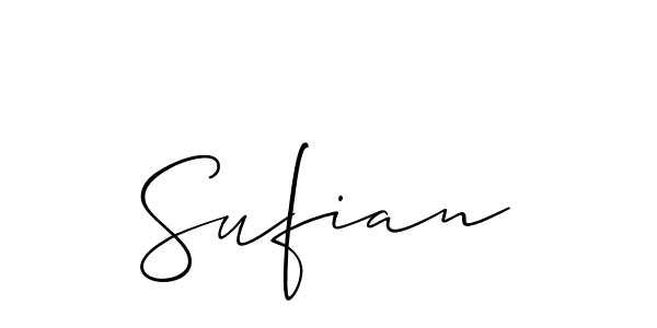 Use a signature maker to create a handwritten signature online. With this signature software, you can design (Allison_Script) your own signature for name Sufian. Sufian signature style 2 images and pictures png
