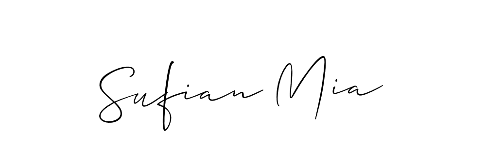 How to make Sufian Mia name signature. Use Allison_Script style for creating short signs online. This is the latest handwritten sign. Sufian Mia signature style 2 images and pictures png