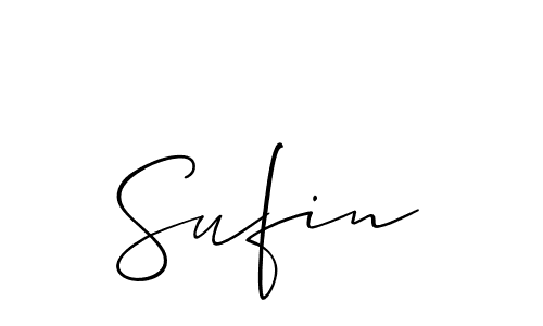 The best way (Allison_Script) to make a short signature is to pick only two or three words in your name. The name Sufin include a total of six letters. For converting this name. Sufin signature style 2 images and pictures png
