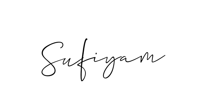 Sufiyam stylish signature style. Best Handwritten Sign (Allison_Script) for my name. Handwritten Signature Collection Ideas for my name Sufiyam. Sufiyam signature style 2 images and pictures png