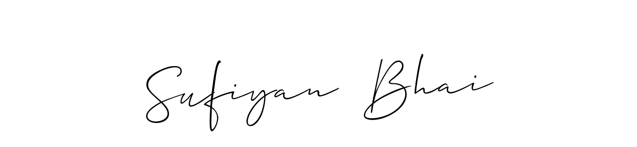Similarly Allison_Script is the best handwritten signature design. Signature creator online .You can use it as an online autograph creator for name Sufiyan  Bhai. Sufiyan  Bhai signature style 2 images and pictures png