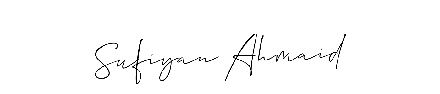 Use a signature maker to create a handwritten signature online. With this signature software, you can design (Allison_Script) your own signature for name Sufiyan Ahmaid. Sufiyan Ahmaid signature style 2 images and pictures png