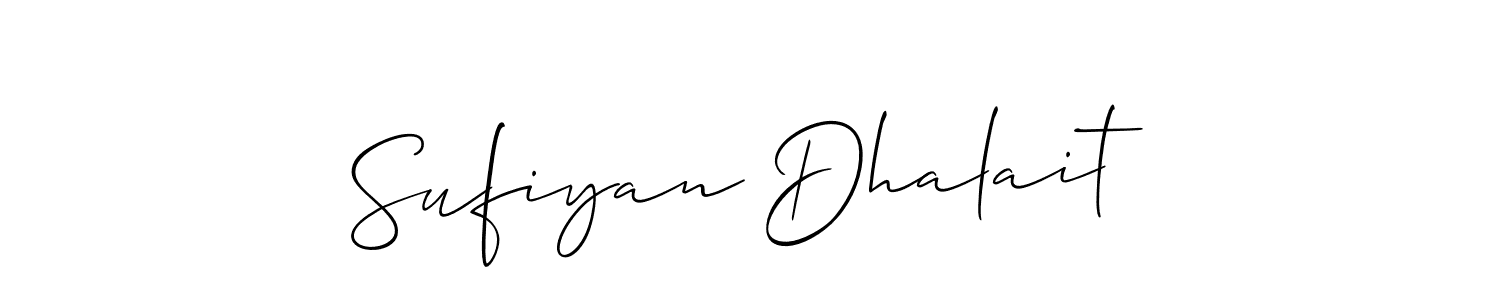 It looks lik you need a new signature style for name Sufiyan Dhalait. Design unique handwritten (Allison_Script) signature with our free signature maker in just a few clicks. Sufiyan Dhalait signature style 2 images and pictures png