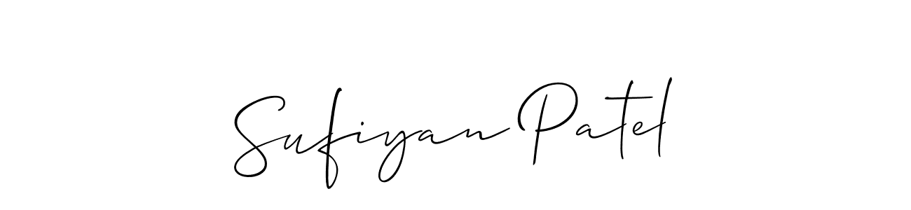 Sufiyan Patel stylish signature style. Best Handwritten Sign (Allison_Script) for my name. Handwritten Signature Collection Ideas for my name Sufiyan Patel. Sufiyan Patel signature style 2 images and pictures png