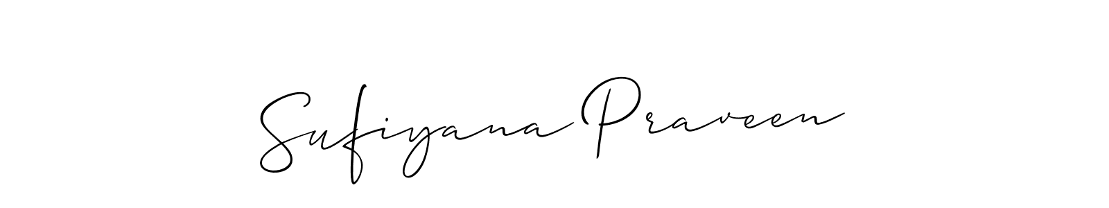 Make a beautiful signature design for name Sufiyana Praveen. Use this online signature maker to create a handwritten signature for free. Sufiyana Praveen signature style 2 images and pictures png