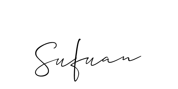 How to make Sufuan signature? Allison_Script is a professional autograph style. Create handwritten signature for Sufuan name. Sufuan signature style 2 images and pictures png