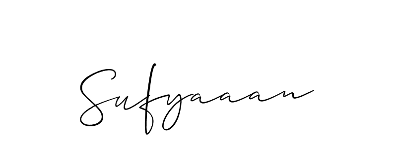 Design your own signature with our free online signature maker. With this signature software, you can create a handwritten (Allison_Script) signature for name Sufyaaan. Sufyaaan signature style 2 images and pictures png