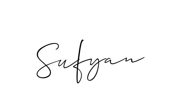 Use a signature maker to create a handwritten signature online. With this signature software, you can design (Allison_Script) your own signature for name Sufyan. Sufyan signature style 2 images and pictures png
