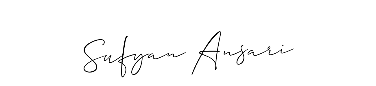 Similarly Allison_Script is the best handwritten signature design. Signature creator online .You can use it as an online autograph creator for name Sufyan Ansari. Sufyan Ansari signature style 2 images and pictures png
